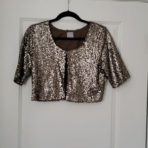 Sequin cropped jacket